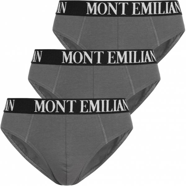 MONT EMILIAN &quot;Avignon&quot; Men Briefs Pack of 3 grey