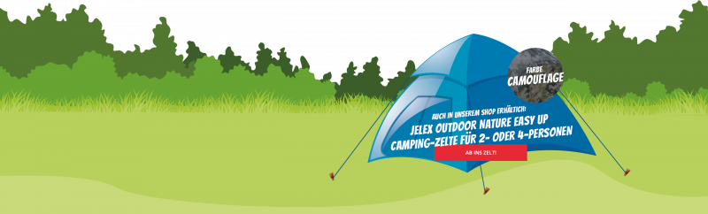 JELEX Outdoor Nature Easy Up 2-Personen-Camping-Zelt