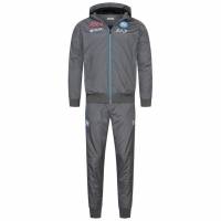 SSC Neapel EA7 Emporio Armani Hombre capuchas Chándal de presentación gris EASSCN23R08-MAGNET