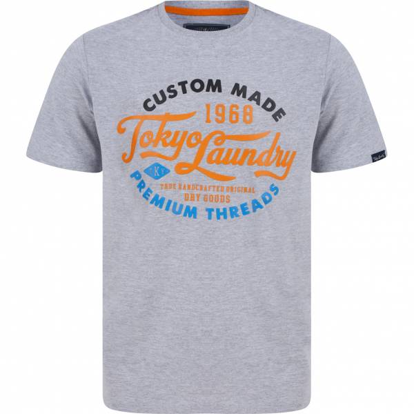 Tokyo Laundry Bluesy Hommes T-shirt 1C18211 Gris Clair Chiné