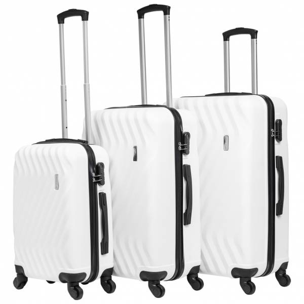 VERTICAL STUDIO &quot;Reykjavik&quot; Valise Ensemble de 3 20&quot; 25&quot; 28&quot; blanc