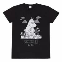 The Moomins Flowers Japanese Men T-shirt MOO08997TSB