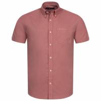 BEN SHERMAN Oxford Men Short-sleeved Shirt 1013388-RASPBERRY