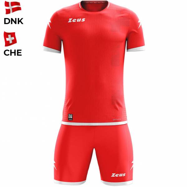 Zeus Mundial Teamwear Set Trikot mit Shorts rot