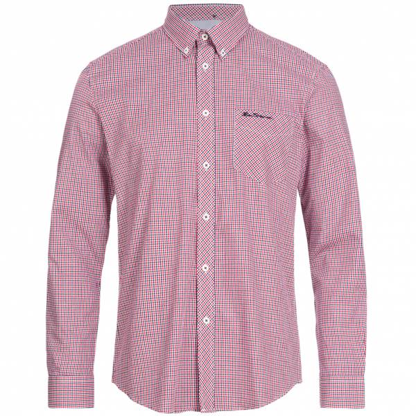 BEN SHERMAN Herren Langarm Hemd 0062083-550 Red