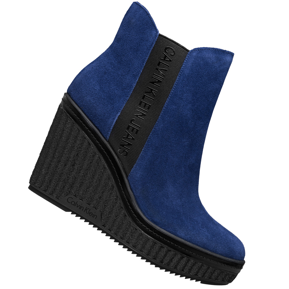 calvin klein blue suede shoes