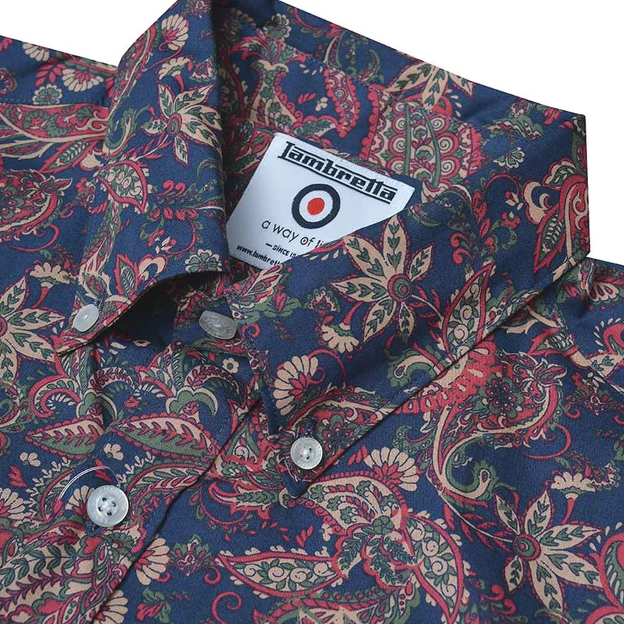 Lambretta Paisley Uomo Camicia a maniche lunghe RWIS1380 | scontosport.it