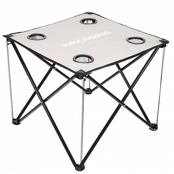 KIRKJUBØUR® &quot;Solkatt&quot; mesa de camping plegable gris