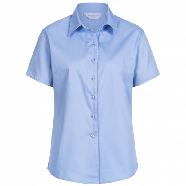 RUSSELL Short Sleeve Classic Twill Femmes Chemisier 0R917F0-Bleu