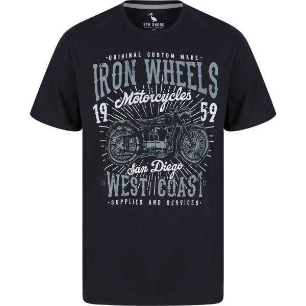 Sth. Shore Iron Wheels Hommes T-shirt 1C18102 Noir jais