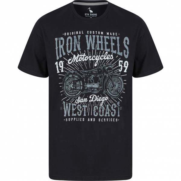 Sth. Shore Iron Wheels Mężczyźni T-shirt 1C18102 Czarny