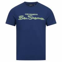 BEN SHERMAN Flocked Logo Hombre Camiseta 0076268-CREÚSCULO DENIM