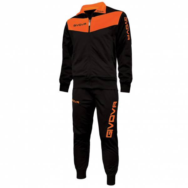 Givova Tuta Visa Trainingsanzug schwarz/neon-orange