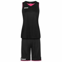 Zeus Kit Flora Mujer Camiseta de baloncesto con pantalones cortos negro