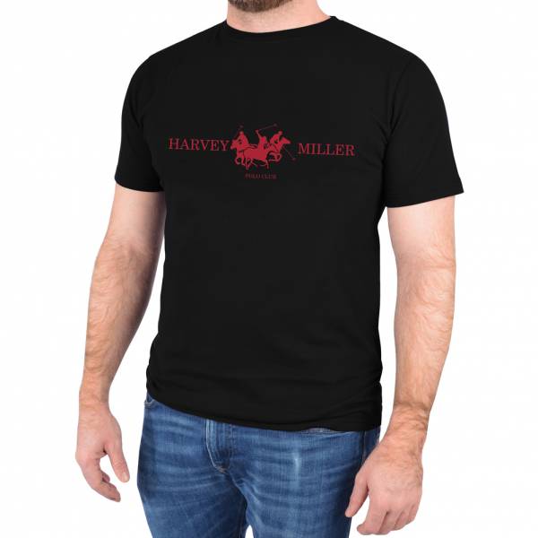 Harvey Miller Polo Club Basic Herren T-Shirt HRM4468 Black