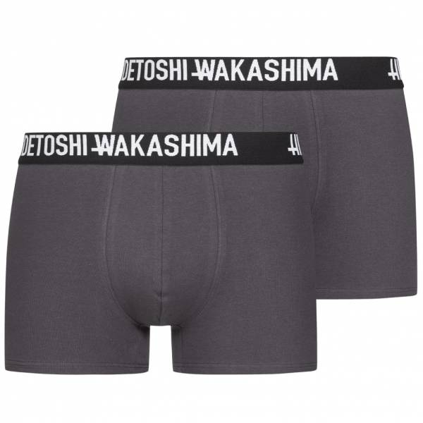 HIDETOSHI WAKASHIMA "Sapporo" Herren Boxershorts 2er-Pack dunkelgrau